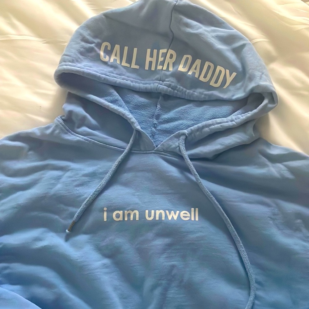 NWOT “I am unwell” Cropped Hoodie